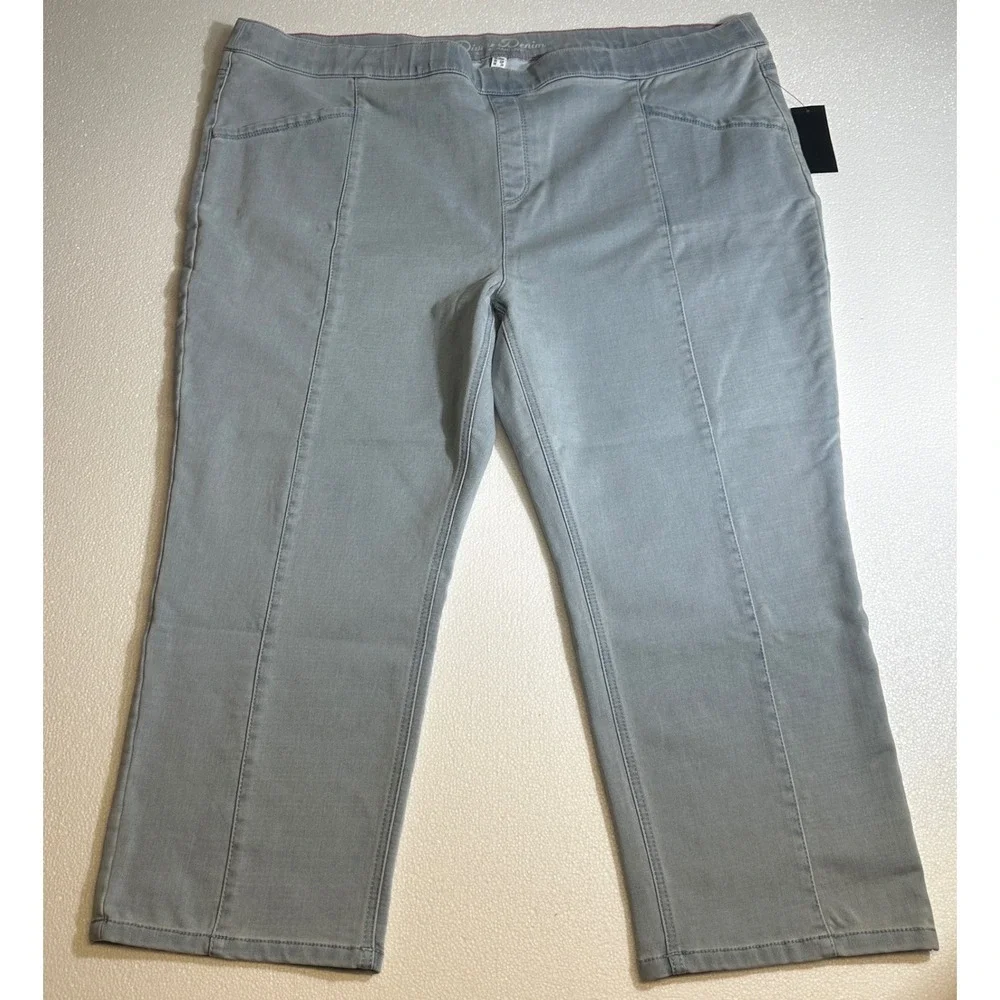 Isaac Mizrahi Live Divine Denim Womens Jeans Elastic Waist Pull On Pants Sz 28WP